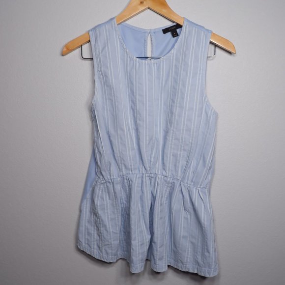 J Crew blue peplum tank top - Picture 4 of 11